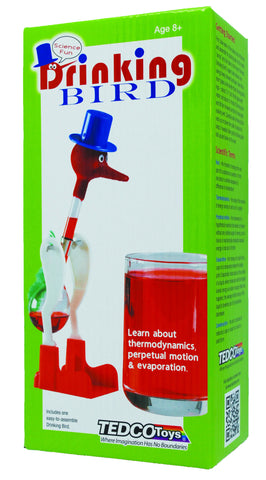 Drinking Bird (Can Keep Drinking for Days!) (Glass - NOT a Toy) Novelty - Science & Engineering Toy
