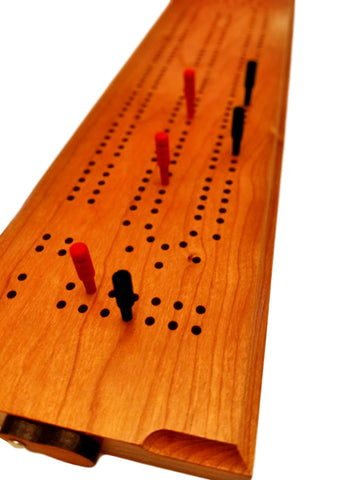 Cribbage Board - Deluxe - Cherry (Premium) - Made in USA  - Science & Engineering Toy