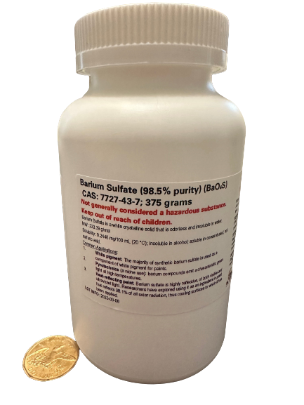 Barium Sulfate (BaSO4) (98.5% Purity 0.31 micron CAS:7727-43-7)
